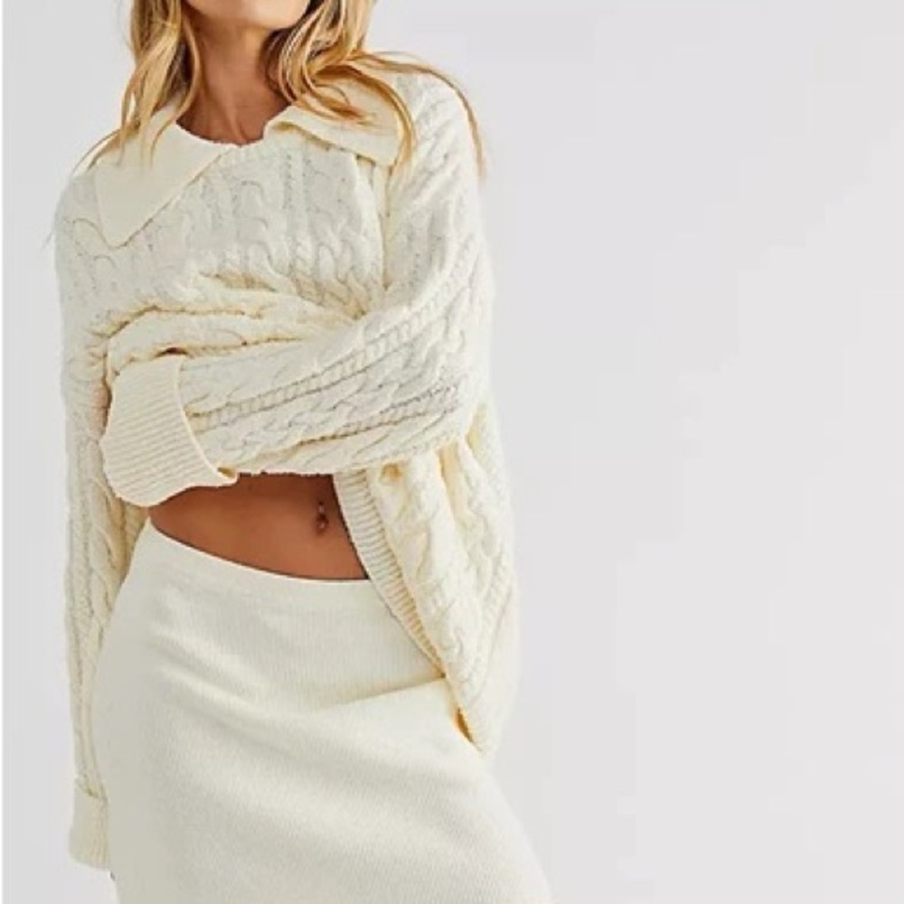 FREE PEOPLE LAUREL cable knit SWEATER
